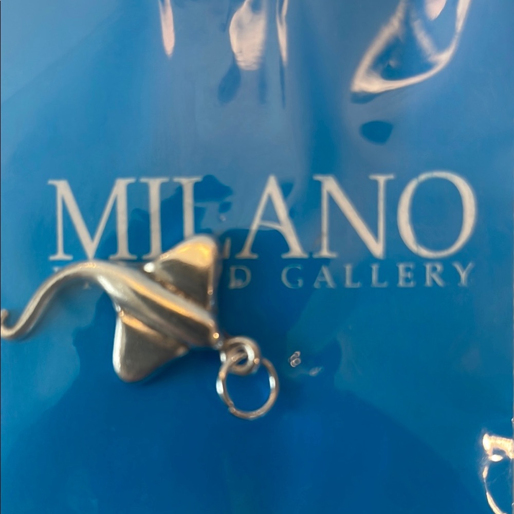 Milano diamond Gallery Silver stingray Manna Ray Charm for pendant or bracelet